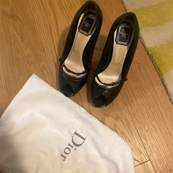 Dior Black Heeled Shoes Timeless Elegance - Picture 1 of 6